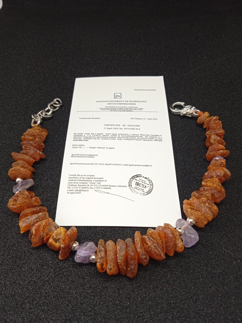 Collar ambar con Amatista